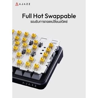 คีย์บอร์ดเกมมิ่ง Ajazz AK820 Max Magnetic Switch Wired RGB Gasket Mechanical Keyboard รับประกันสินค้า 1 ปี
