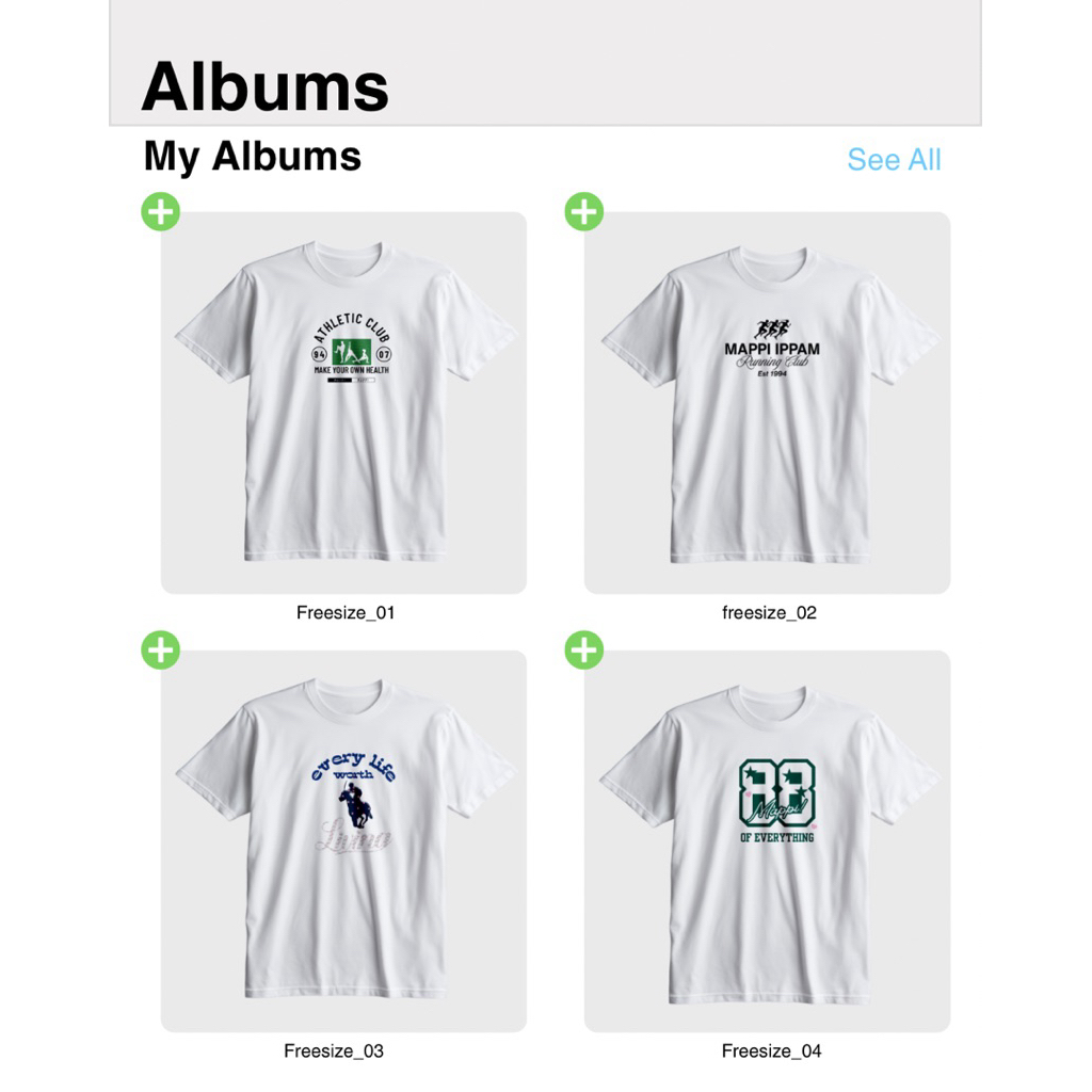 Mappi เสื้อยืด Freesize Cotton 100% Athletic Club สีขาว