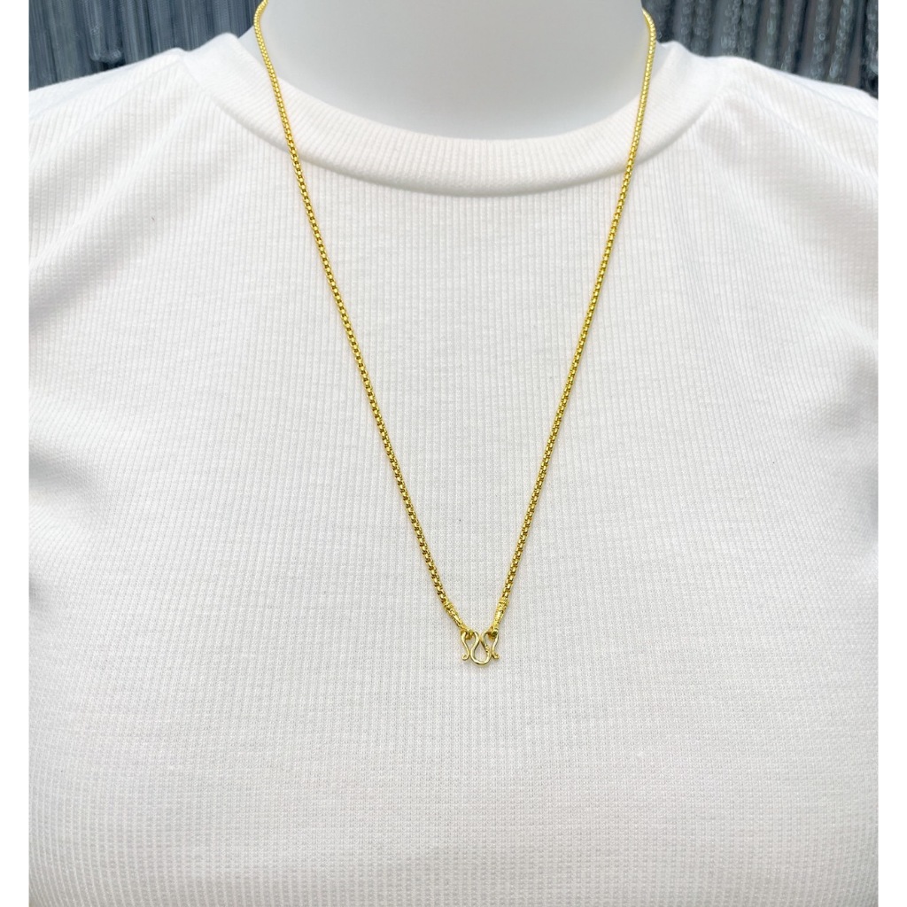 G-729 สร้อยคอทองคำ ทองเคลือบ.ทองโคลนนิ่ง งานเหมือนจริง (1บ.) ยาว20-24” - รูปที่ 5