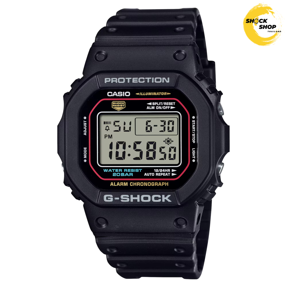 CASIO G-SHOCK นาฬิกาข้อมือ ดิจิตอล รุ่น DW-5600RL-1 ซีรีส์ 5600 วัสดุเรซิ่น สีดำ จีช็อค