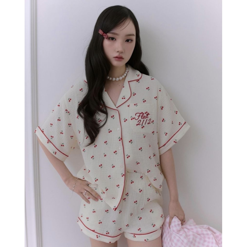 Flat2112 Midnight Cherry Pyjamas Set