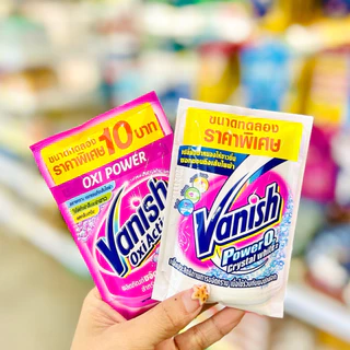 [1กล่อง 12ซอง] Vanish แวนิช ผลิตภัณฑ์ขจัดคราบอเนกประสงค์ เปลี่ยนผ้าหมองให้ขาว 12ซอง 30g.