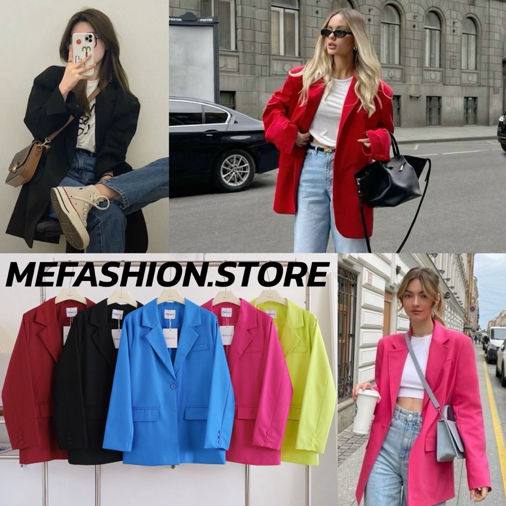 (New)Premium blazer | เสื้อเบลเซอร์สูทใส่ทำงานได้หลายโอกาส (รุ่นสีสดใส) งานเกรดคัทติ้งเนี้ยบมากๆ เกิ