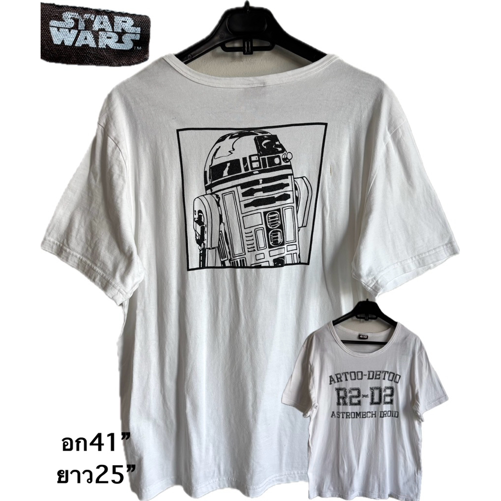 b2 ยส มือสองขายตามสภาพ  เสื้อยืดลาย R2-D2 ตัวละครหุ่นยนต์ Astromech Droid จากภาพยนตร์ Star Wars