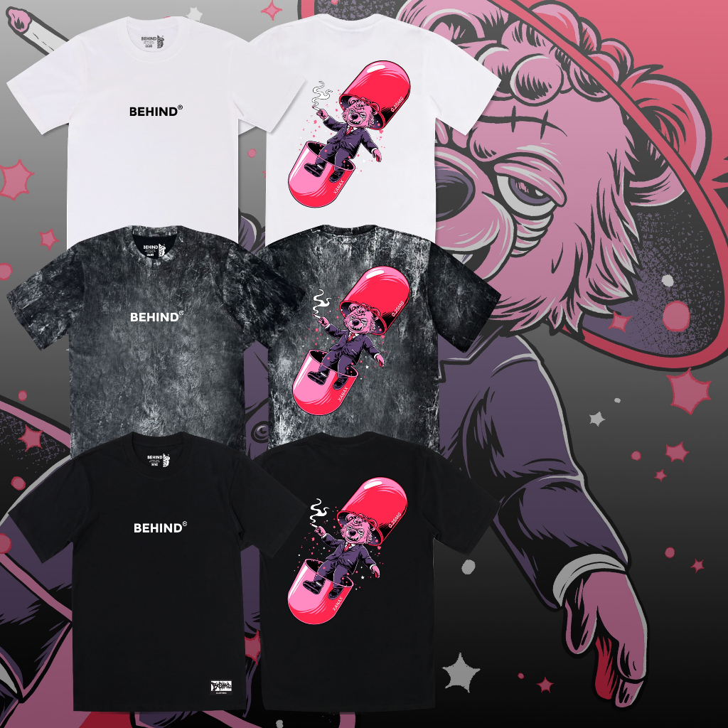 BEHIND เสื้อยืด “ DREAM ON “ แขนสั้น แนวสตรีท Oversize เสื้อยืดชาย หญิง