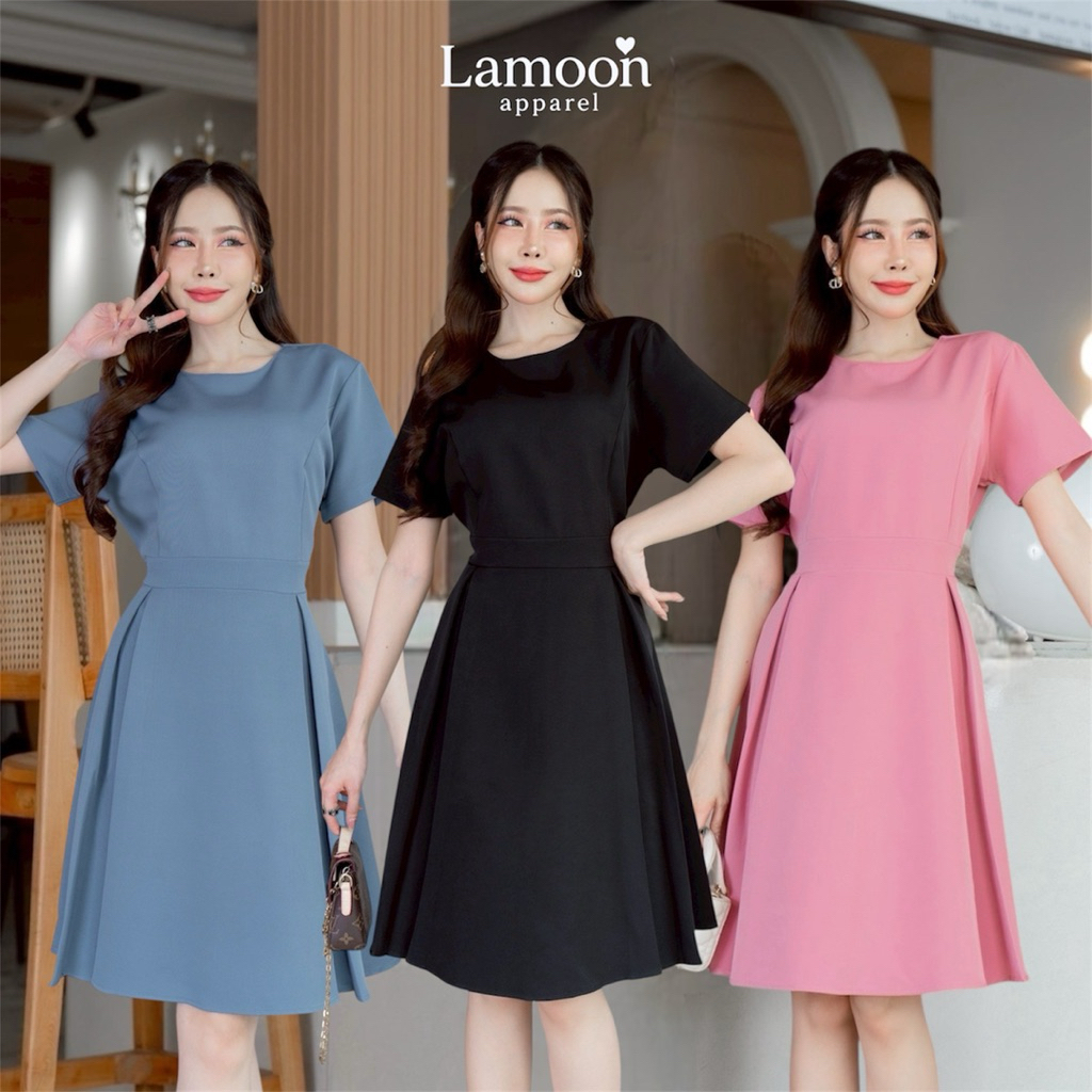 Grace Dress ✨ เดรสจีบกระโปรงชายบาน ใส่ไปทำงาน ออกงานสวยสุดๆ