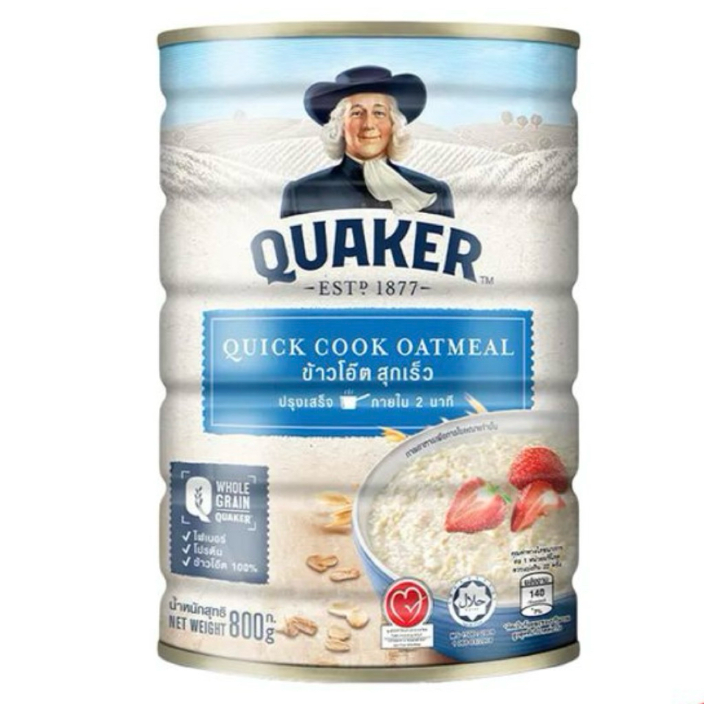Quaker เควกเกอร์ ข้าวโอ๊ต สุกเร็ว 800กรัม