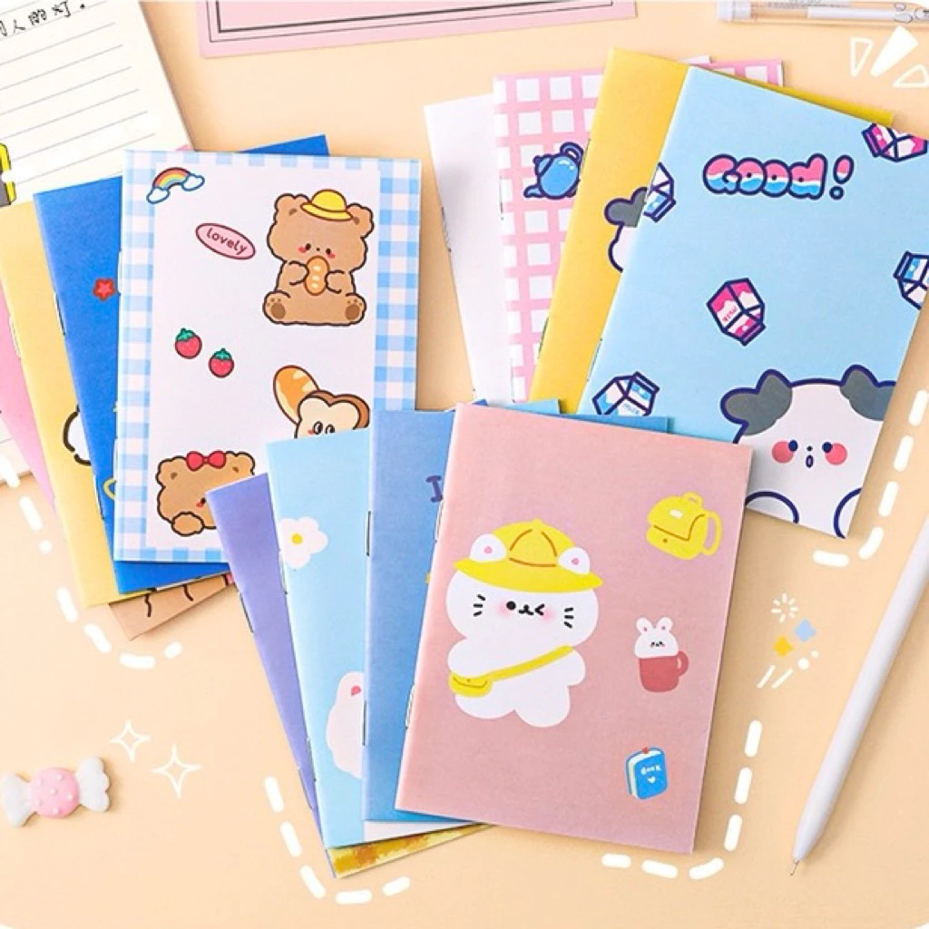 <พร้อมส่ง> สมุดจด A7 มีเส้น 32หน้า Notebook 👧🏻 ลายการ์ตูน🐰 สมุดพก น่ารัก เมมโม Memo สมุดโน๊ต