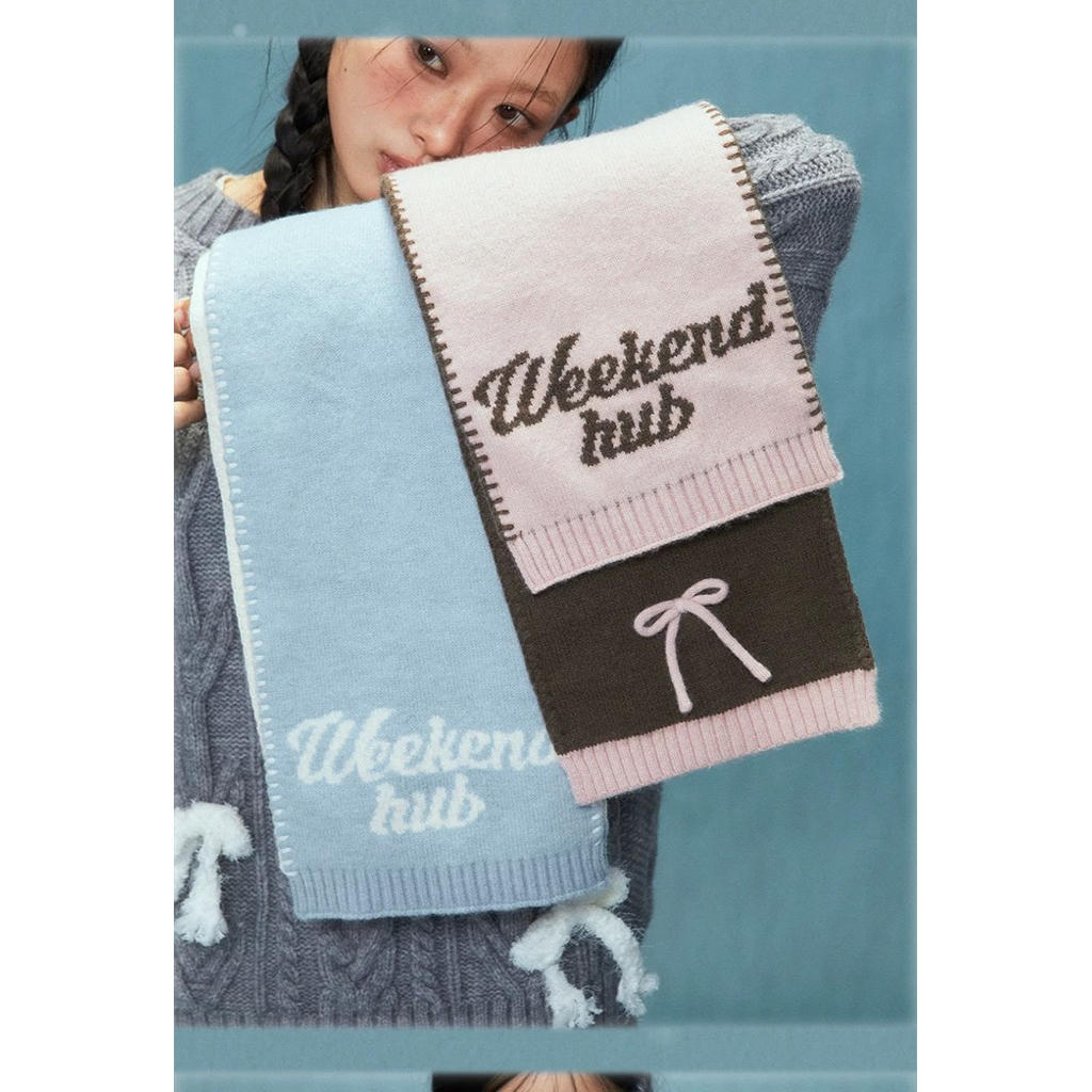 ꒰ pre-14 days🤍꒱ weekenhub ribbon scarf ผ้าพันคอ