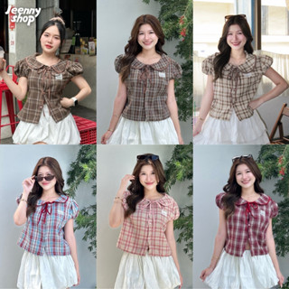 เสื้อคอบัว แขนตุ๊กตา ปักตรงอก มีเชือกผูกด้านหลัง