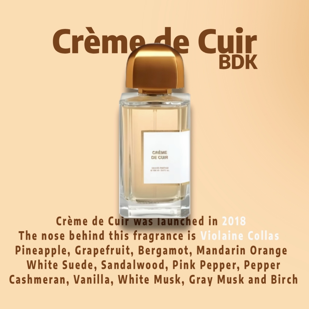 Crème de Cuir BDK Parfums 1ml 2ml 5ml