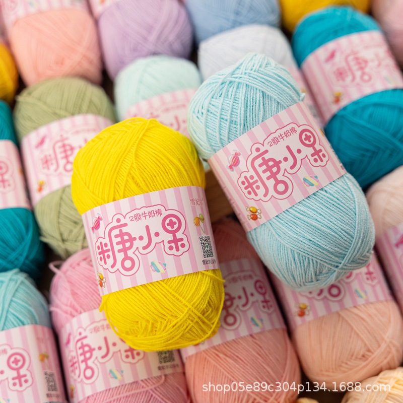 ไหม 2PLY คอตตอน ผสม อะคริลิก รุ่นของไหม 糖小果 พร้อมจำหน่ายในไทย