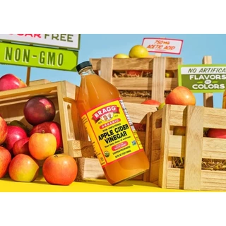 Bragg Apple Cider Vinegar แอปเปิ้ลไซเดอร์เวนิกา น้ำส้มสายชูหมักแอปเปิ้ล ขนาด 946 ml BBE: 10/09/2030