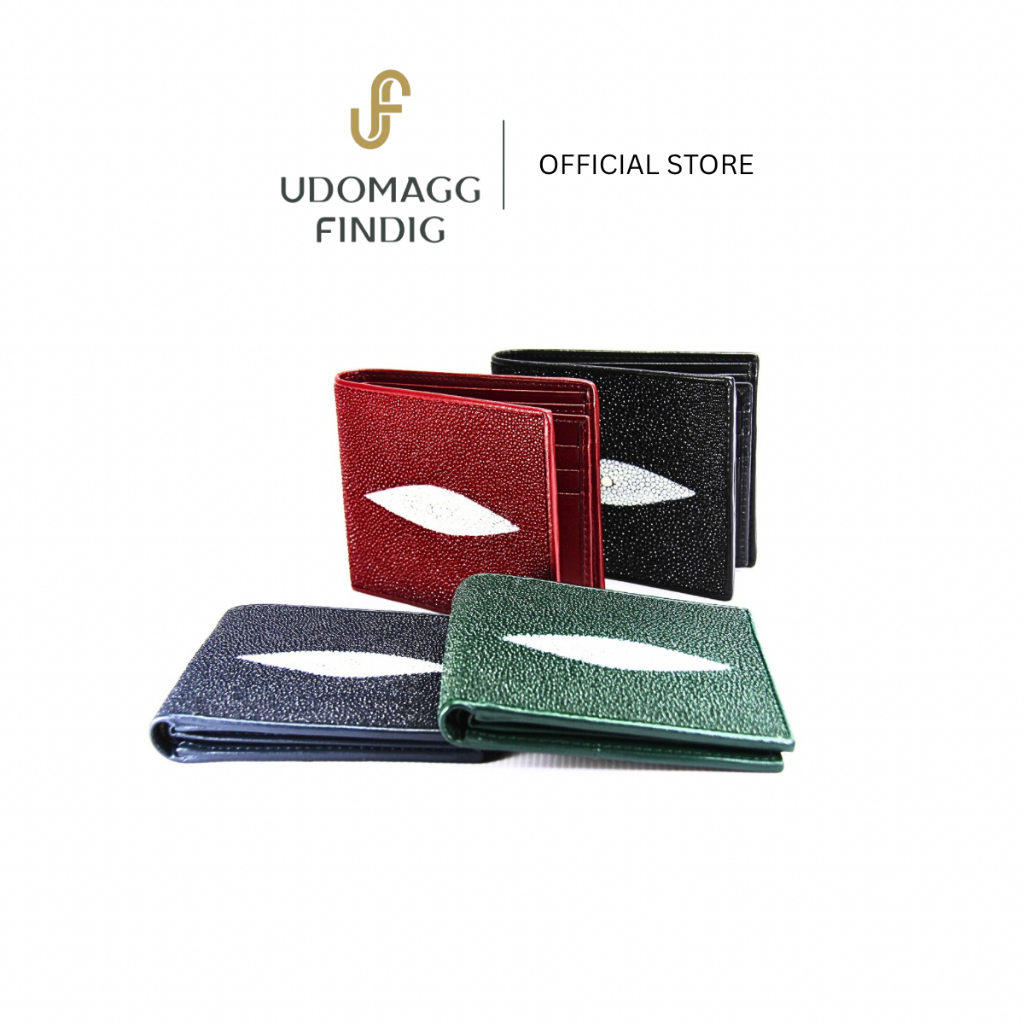 Udomagg&Findig อุดมเอก ฟินดิจ  กระเป๋าสตางค์ผู้ชายหนังปลากระเบน รหัส AF077