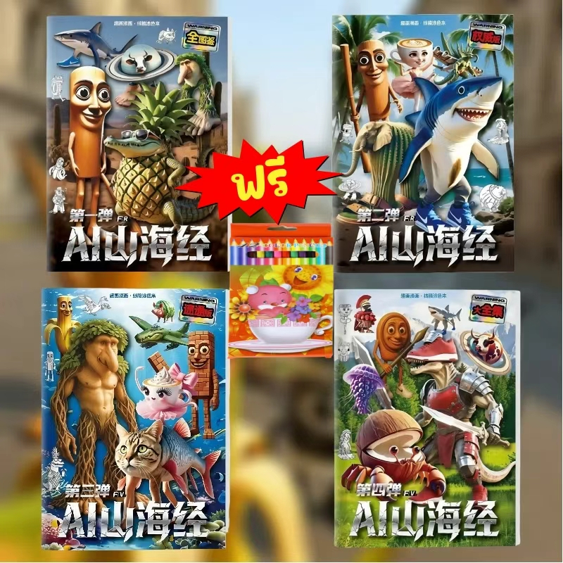 Tung Tung sahur ระบายสี Tung Tung sahur หนังสือร่างภาพวาด การ์ด ตุงตุง สมุดระบายสีและวาดภาพกราฟฟิตี้ - รูปที่ 2