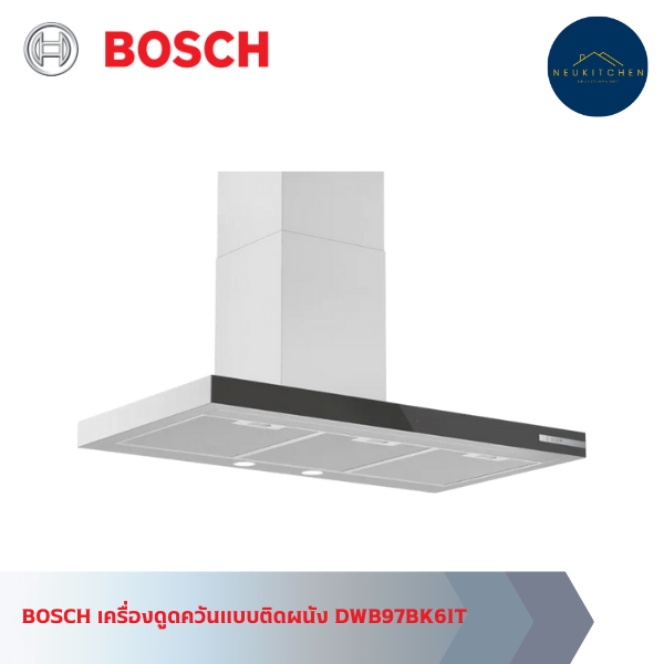 ฺBOSCH ซีรี่ย์ 4 เครื่องดูดควันแบบติดผนัง ขนาด 90 ซม. สีดำ DWB97BK61T
