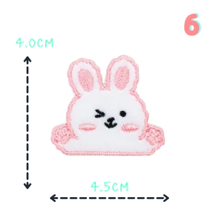 🐰สติ๊กเกอร์ติดเสื้อ ลาย UC1 กระต่าย หมา หมีสุดน่ารัก ขนปุยๆ🐶🐻
