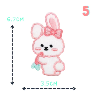 🐰สติ๊กเกอร์ติดเสื้อ ลาย UC1 กระต่าย หมา หมีสุดน่ารัก ขนปุยๆ🐶🐻