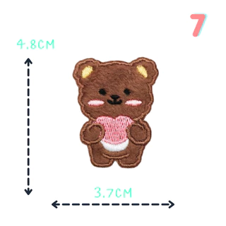 🐰สติ๊กเกอร์ติดเสื้อ ลาย UC1 กระต่าย หมา หมีสุดน่ารัก ขนปุยๆ🐶🐻