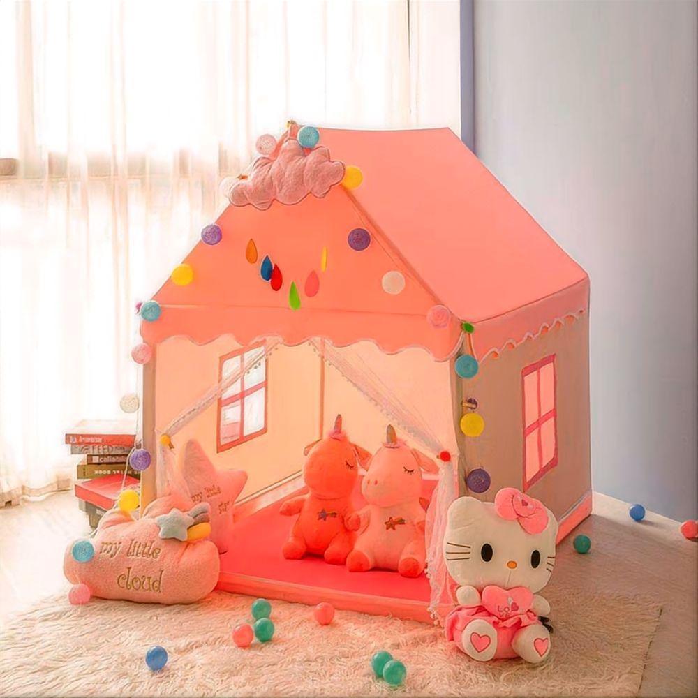 บ้านเด็ก เต็นท์เด็ก พับเก็บได้ บ้านของเล่น เสริมจินตนาการ บ้านบอล เจ้าหญิง ของเล่นเด็ก 0-12 ปี - รูปที่ 6