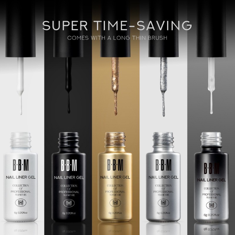 Liner gel BBM สีเจลทาเล็บสำหรับตัดเส้น BBM