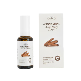 SENO Cinnamon Acne Body Spray ผลิตภัณฑ์สเปรย์ลดสาเหตุเกิดสิวบริเวณผิวกาย 50ml