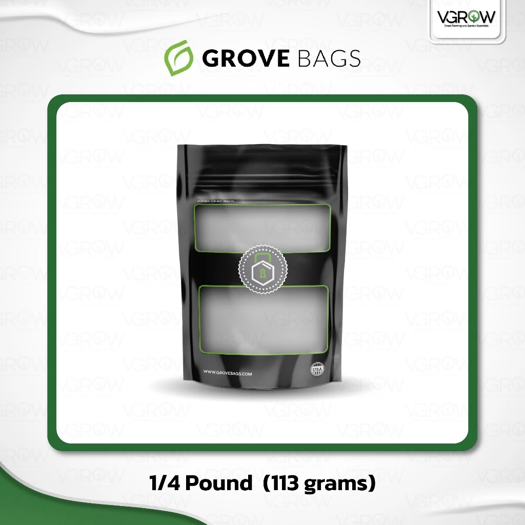 Grove Bags ถุงบ่มของแท้ TerpLoc Window Pouch ขนาด 1 lb , 1/2 lbs , 1/4 lbs , 2 lbs ถุงบ่ม ขนาดใหญ่ thumbnail 3