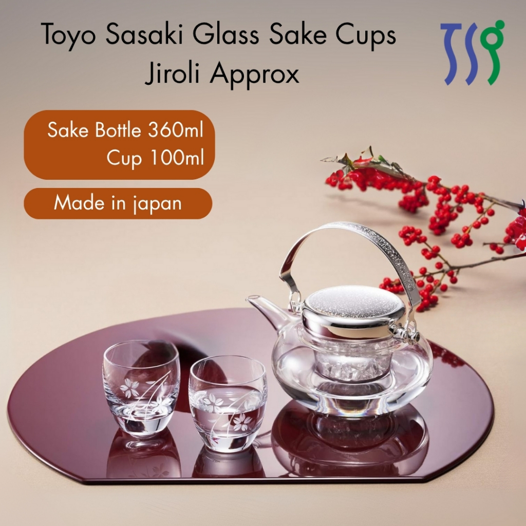 【made in japan】
Toyo Sasaki Glass Sake Cups, Jiroli Approx. 360ml, 100ml Sake Glass Collection, Made