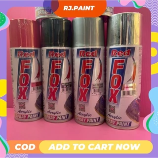[ยกลัง 12 กระป๋อง] สเปรย์ Red Fox ขนาด 400cc. ให้สีสวยงามเป็นมัน ไม่ซีดหมอง ฟิล์มสีแห้งเร็วไม่เปราะ ป้องกันสนิมได้ดี