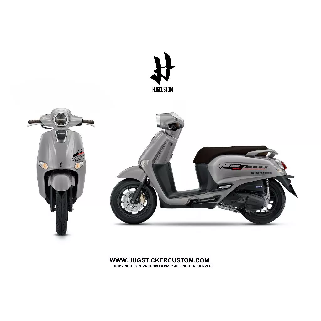 สติ๊กเกอร์แต่งรถ จีออโน่ Honda Giorno ลาย Racing thumbnail 7
