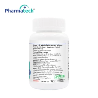 [แพ็ค 3 ขวด] วิตามินเค2ดี3 ฟาร์มาเทค Vitamin K2D3 Pharmatech วิตามินเค2 วิตามินดี3 Vitamin K2+D3 Vitamin K2 Vitamin D3