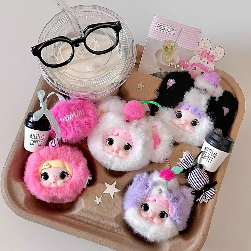 (พร้อมส่ง)📌แบบสุ่ม-แบบเลือกตัวใช้โค้ดลดได้ Nommi sweetness 100% พวงกุญแจนมมิห้อยกระเป๋า
