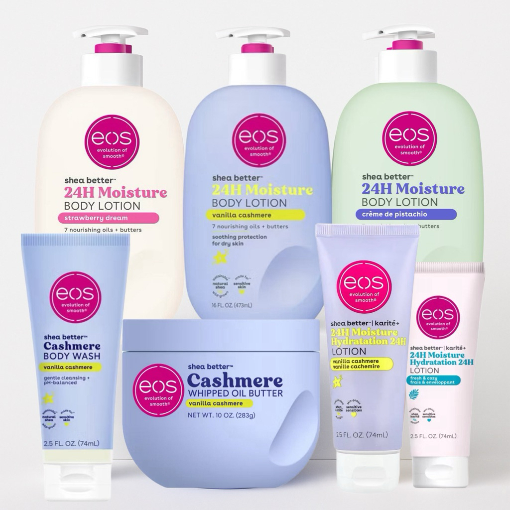 🐤EOS บอดี้โลชั่น/เจลอาบน้ำ เนื้อซึมเร็วแสนหอม Shea Better™ 24H Moisture Body Lotion/Body Wash-Vanill