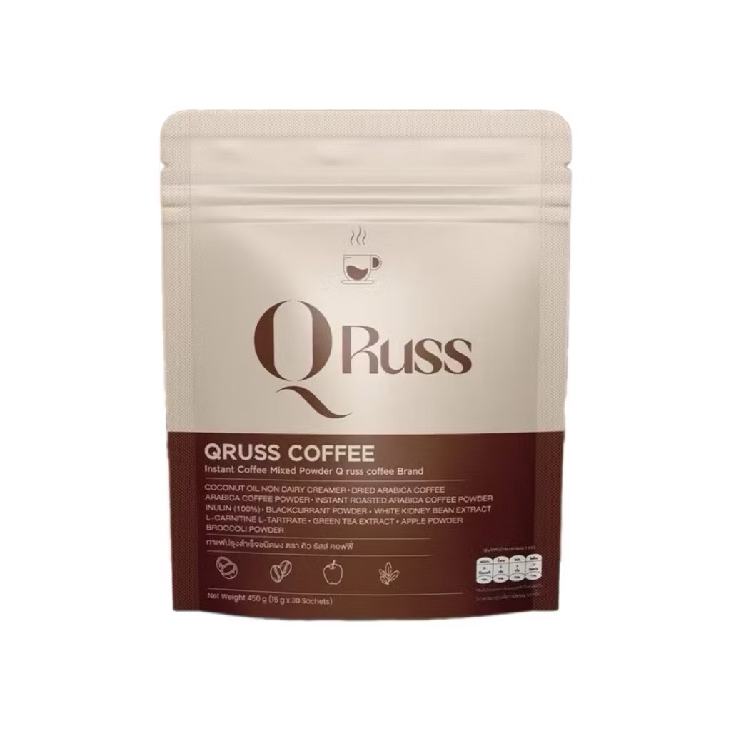 สูตรใหม่  กาแฟ คิวรัสส์คอฟฟี่  Qruss Coffee 30ซอง