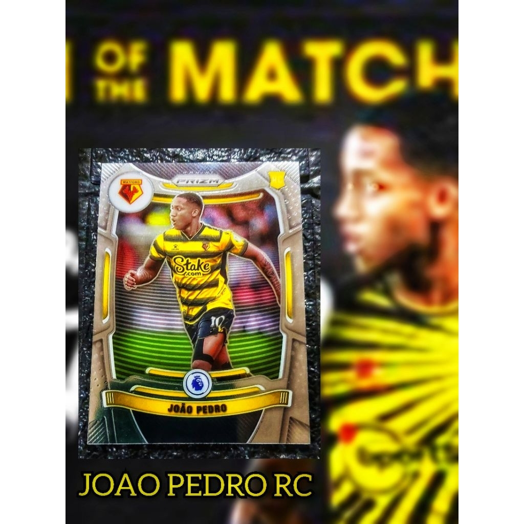 การ์ดฟุตบอล 2021-22 Prizm EPL Soccer JOAO PEDRO  Rookie RC ลิขสิทธิ์แท้
