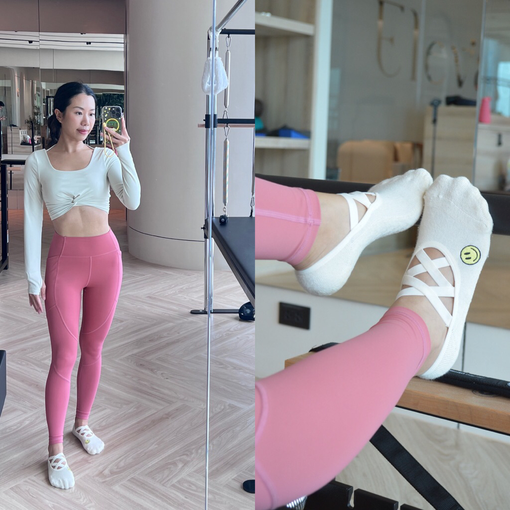 BKKFit Pilates Ankle Grip Socks ถุงเท้าพิลาทีส ข้อสั้น มีปุ่มกันลื่น