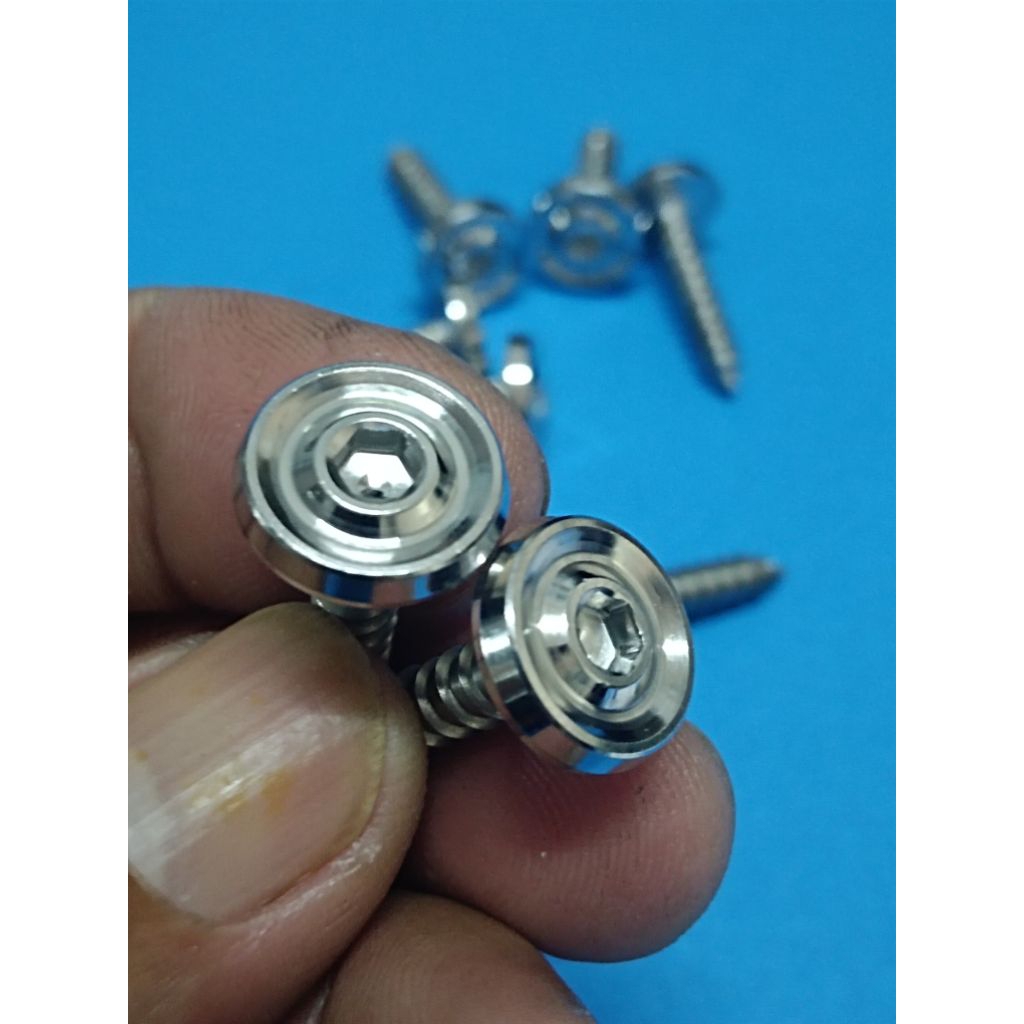 เกลียวปล่อยสแตนเลส 5 * 25 ลายสนาม