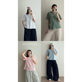 FADTHINGS : love me a little more - velvet touch cotton tee 🫰🏻🧵