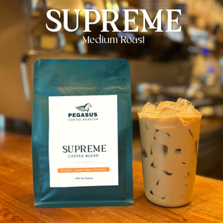 Pegasus Supreme Coffee Blend เมล็ดกาแฟคั่วกลาง-เข้ม หอมกลิ่นคาราเมล ขนาด 250 กรัม