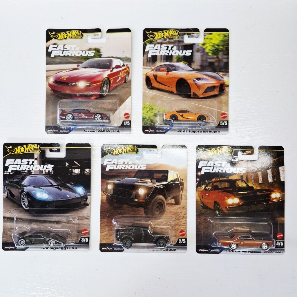 Hot wheels premium ในภาพยนตร์เรื่อง Fast & Furious แพ็คสวย