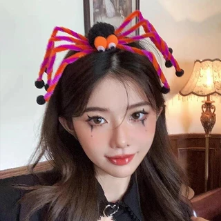 ที่คาดผม รูปทรงแมงมุม เครื่องประดับฮาโลวีน มีให้เลือกหลายสี ขาแมงมุมปรับได้ ส่งไวจากไทย