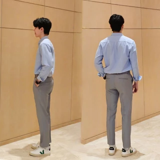 B&R กางเกงสูท Suit Pants ผ้านุ่ม ระบายอากาศได้ดีใส่สบาย แฟชั่นสไตล์เกาหลี