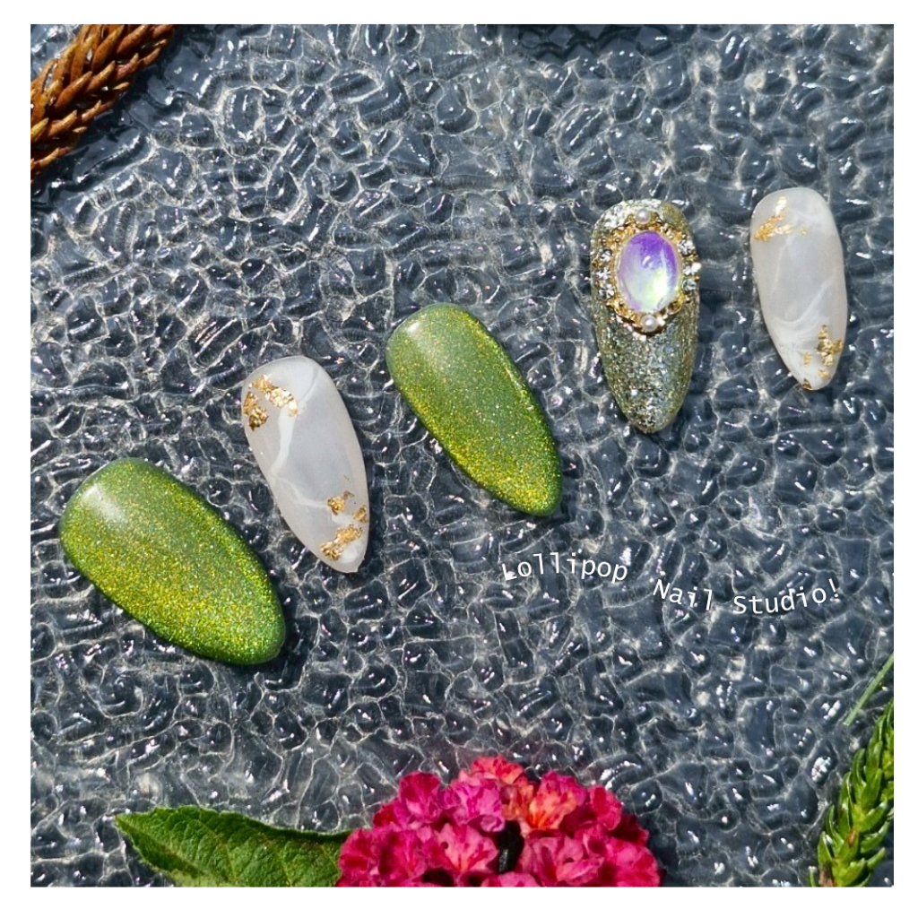 027 เล็บปลอมแฟชั่น พร้อมอุปกรณ์ในชุด (พร้อมส่ง) | Lollipop Nail Studio