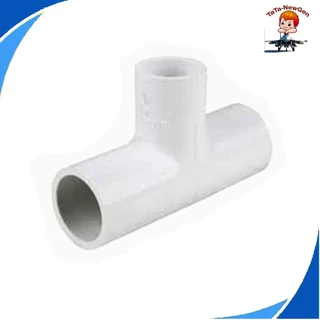 อุปกรณ์ขาว ข้อต่อตรง PVC พีวีซี สีขาว ตราท่อน้ำไทย มาตรฐาน JIS มีให้เลือกหลายอย่าง ขนาด 3/4" (6หุน)