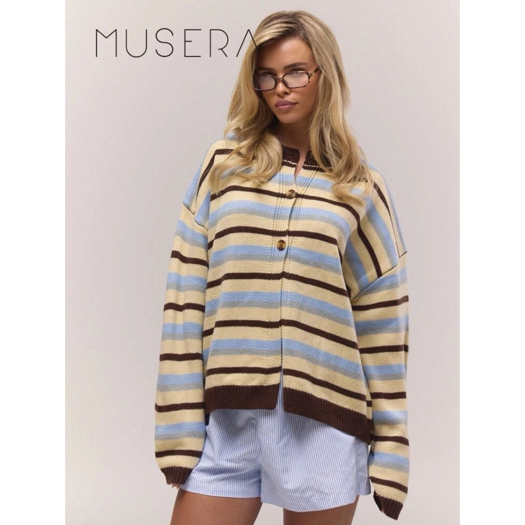[PRE] MUSERA - Old Money Knitted Cardigan เสื้อคาร์ดิแกน เสื้อแขนยาว กันหนาว ผ้าไหมพรม