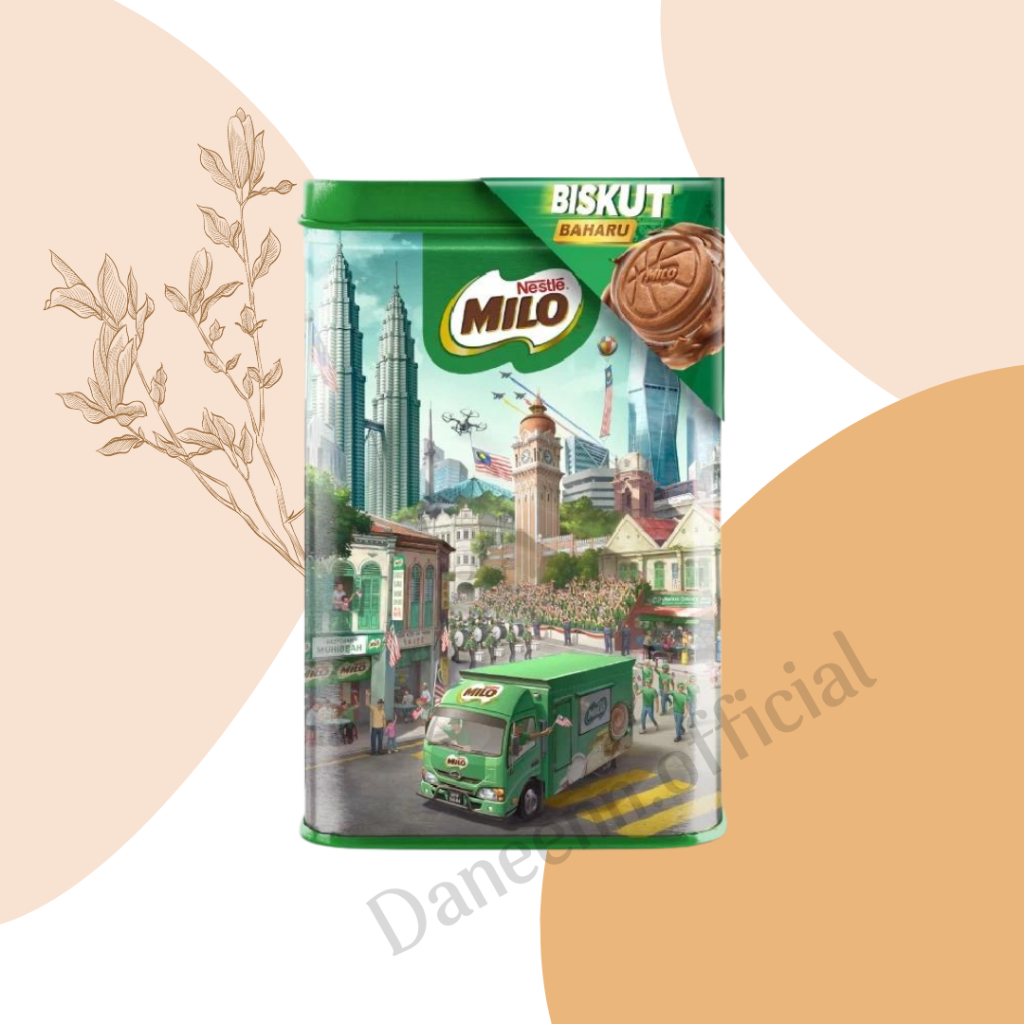 Milo Biscuits Gifting Tin 482g ข้างในมี 3 อย่าง อย่างละ 2 ชิ้น มีฮาลาล BBF.06/05/2026