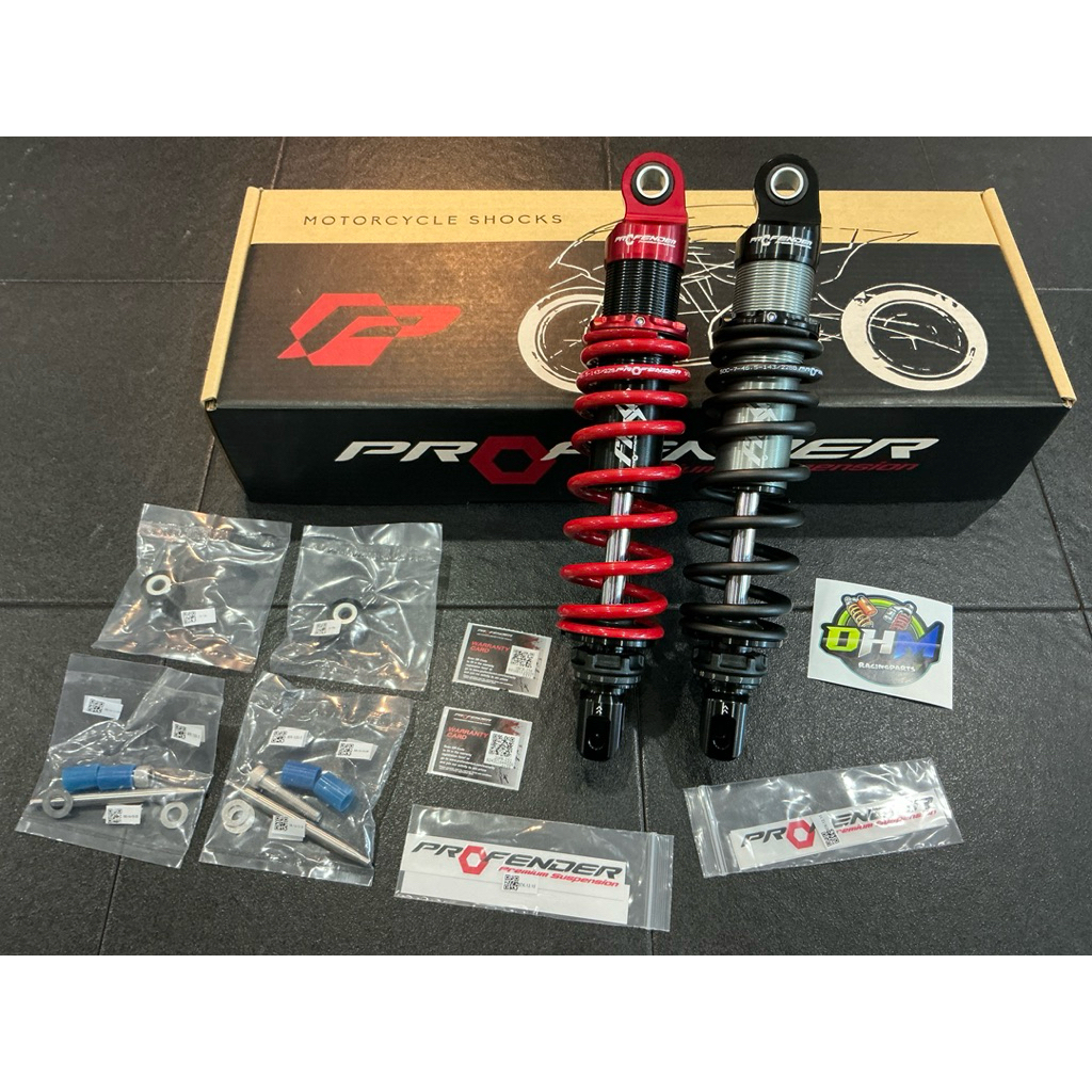 โช๊คหลัง Profender รุ่น Flash-Series สำหรับ GIORNO - LEAD - FILANO-  FAZZIO - CLICK125i /150i/160i ความสูง320มิล