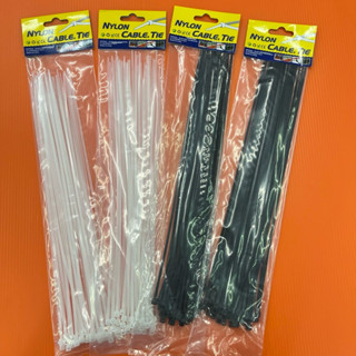 (ยกโหล 12 ชิ้น) No.332 เคเบิ้ลไท สายรัดพลาสติก cabletie สีขา…