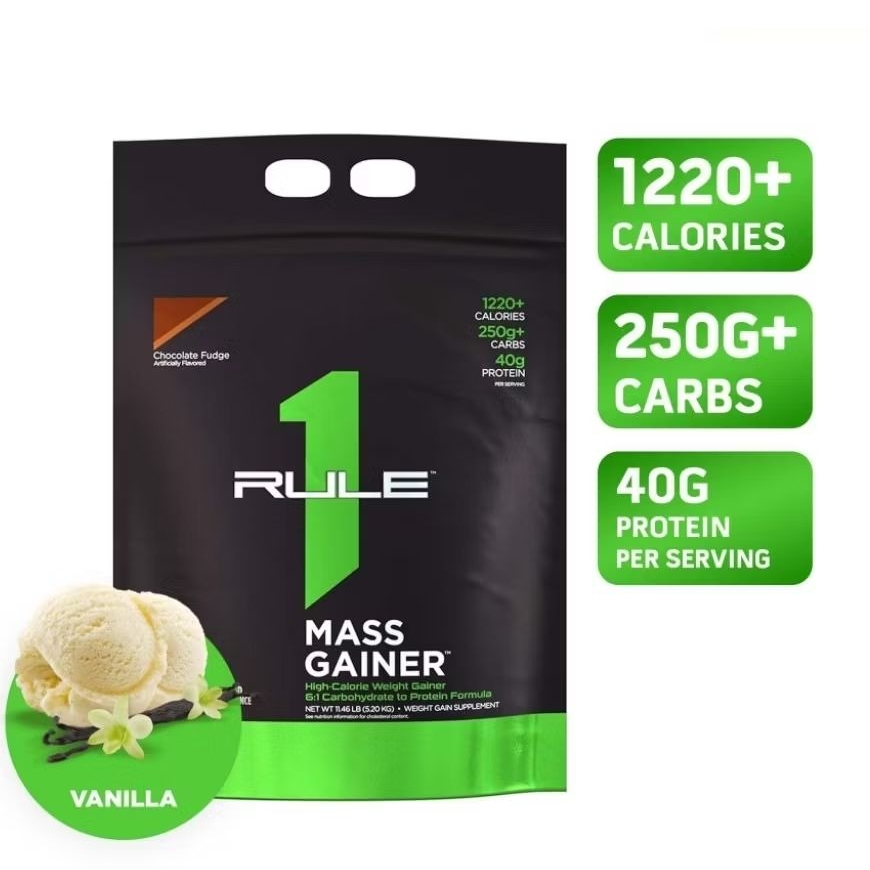 Rule 1 MASS GAINER 11.46lbs สูตรเพิ่มน้ำหนัก