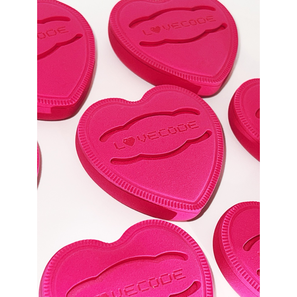 LOVECODE SweetHeart Marshmallow Puff – พัฟเกลี่ยเครื่องสำอางทรงหัวใจ #พัพหัวใจติดแกรม🩷